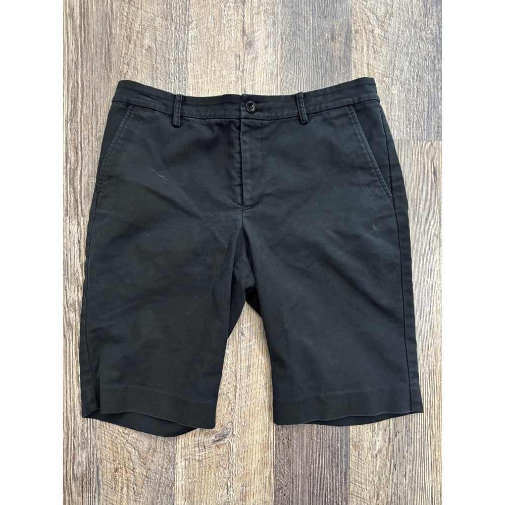 Lauren Ralph Lauren Women Black Chino Shorts Size 6 Mid Rise Bermuda Cotton‎